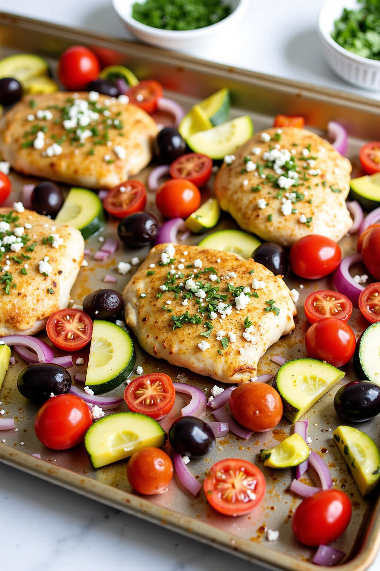 Greek Sheet Pan Chicken Dinner: A Mediterranean One-Pan Wonder - Sheet ...